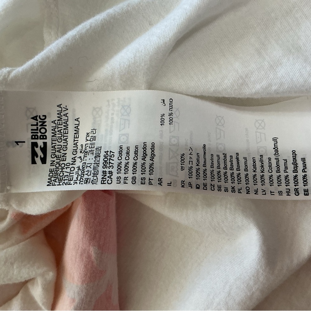 Billabong White Tee with Black Accents - Picture 5 of 5
